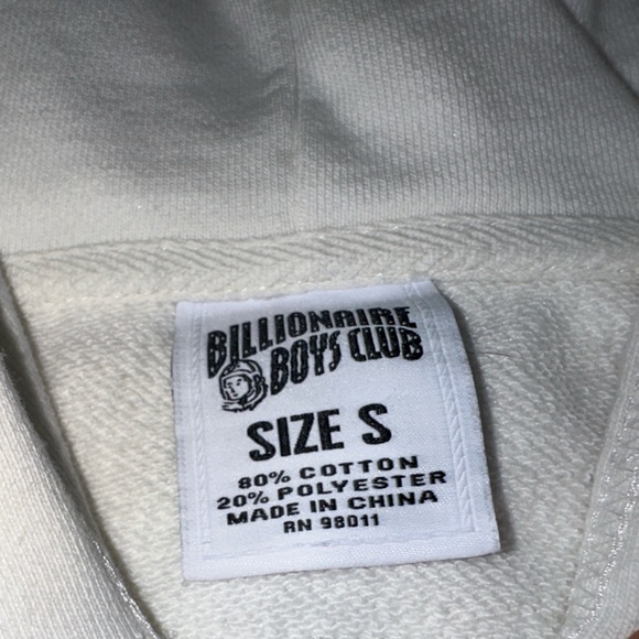New Billionaire BOYS Club BB Trance Hoodie White Size Small - Picture 14 of 16